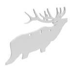 B/C AR500 3/8" SILHOUETTE ELK WHT