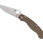 SPYDERCO MILITARY 2 CPM BRN CANVAS