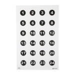 ACTION TGT 24 3" NMBR CIRCLES 100PK