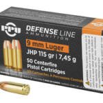 PPU 9MM JHP 115GR 50/1000