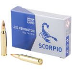 SCORPIO AMMO 223REM 55GR FMJ 20/1000